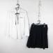  blouse skirt cord Thai top and bottom 3 point set LL large size extra-large interim clothes woman school uniform middle . high school white uniform used rank C NA5113