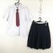  blouse skirt necktie top and bottom 3 point set large size summer thing woman school uniform middle . high school white uniform used rank C NA5695