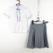  blouse skirt cord Thai top and bottom 3 point set large size summer thing woman school uniform middle . high school white uniform used rank C NA5832