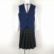  the best check skirt cord Thai top and bottom 4 point set winter thing woman school uniform middle . high school flower navy blue uniform used rank C NA6730