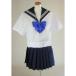  Tokyo woman pavilion high school uniform large size summer sailor suit skirt top and bottom set [ replica TAM]TAM-9-B