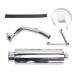  Yamaha Jog ZR Evolution SA16J нержавеющая сталь muffler 2 -тактный full exhaust Limo navy blue silver весь из нержавеющей стали отсутствует muffler custom детали 