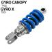  Gyro Canopy parts suspension strengthen rear shock Gyro X rear suspension 215mm TA01 TA03 blue exterior custom dress up 