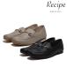  рецепт обувь Recipe легкий мягкий кожа сверху товар офис casual RP-530 свободно bit Loafer BLACK GG натуральная кожа женский сделано в Японии MADE IN JAPAN