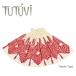  хула костюм юбка пау TUP-FT599 TUTUVIpau лопасть tapa цвет :meiz* красный 