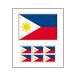  лицо наклейка большой * маленький комплект Philippines национальный флаг рисунок тату-наклейка 