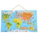 パズルワールドマップ 世界地図パズル JANOD（ジャノー）マグネット式木製パズルワールドマップ 英語版(92ピース)