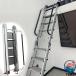  loft лестница лестница крыша обратная сторона предотвращение скольжения поручень имеется складной loft лестница aluminium крыша обратная сторона лестница loft лестница 8-14 уровень компактный земля внизу . окно скважина ..