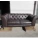 NATUZZI ITALIA 2 местный . диван * ширина 1800× глубина 860× высота 740mm * ORFEOorufeo натуральная кожа насыщенный коричневый metal ножек natsuji Италия 