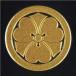  house . lacqering seal house . sticker [ circle .. one-side .] gold 30mm