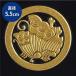  house . lacqering seal house . sticker [ circle .. feather butterfly ] gold 55mm