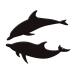  дельфин лакировка наклейка love animal [ дельфин (..) чёрный ]