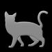  кошка лакировка наклейка love cat [ кошка C серебряный ]