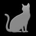  кошка лакировка наклейка love cat [ кошка D серебряный ]