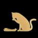  кошка лакировка наклейка love cat [ кошка (.. похоже ..) золотой ]