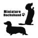  собака лакировка наклейка LOVE DOG миниатюра Dux fndo(2 шт ) чёрный 
