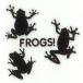 FROGS! лакировка наклейка [ лягушка бойцовая рыбка  чёрный ](3 шт )