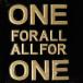  знак лакировка наклейка MOJI [ONE FOR ALL ALL FOR ONE золотой ]