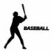  спорт лакировка наклейка [ бейсбол batting чёрный ]30mm