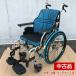 [ б/у ] день . медицинская помощь контейнер NA-U2W самодвижение инвалидная коляска инвалидная коляска 38cm ширина воздушный Lee specification индиго 