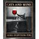 [ ткань постер ] кошка . вино текстильная панель цветок античный Vintage бесплатная доставка 