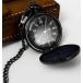 [ карманные часы ] простой × блеск черный Vintage колье подвеска бесплатная доставка для мужчин и женщин 