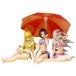 TFC BEACH QUEENSシリーズ アイドルマスター 美希・あずさ・貴音 ビーチパラソル付DXセット (1/10スケール完成品)　[ウェーブ]