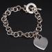 B412 Vintage 925 печать браслет Heart цепь дизайн серебряный 