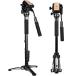 [ flat line импортные товары ]Koolehaoda Professional камера aluminium одна ножка жидкий видео head складной 3 футов поддержка подставка есть 
