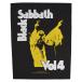 BLACK SABBATH черный скумбиря sVol 4 задний patch 