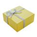  подарочная коробка ( желтый )S размер серебряный лента 