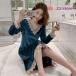  pyjamas lady's winter bell bed One-piece part shop put on negligee race Night gown camisole nightwear velour stylish woman autumn thing winter 