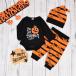  Halloween cosplay fancy dress pumpkin costume baby Kids child clothes 3 point set baby halloween kindergarten child care . long sleeve coverall hat 