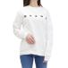 MARNI Marni Kids женский тренировочный футболка M01612 M00V0 вырез лодочкой длинный рукав Logo принт хлопок 100% обратная сторона шерсть белый 2026 осень-зима новый продукт 
