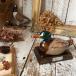 } Vintage *TSUBOGEN* из дерева натуральное дерево ручная работа дерево манок бардачок * украшение * утка утка .. вода птица * под дерево * Vintage * античный * старый инструмент 