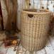  Vintage * большой ротанг корзина для белья * большой ротанг .. корзина . корзина место хранения * природа натуральный натуральный * Vintage * античный * старый инструмент 