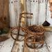 } Vintage * ротанг трехколесный велосипед type крышка плантатора * подставка * ротанг бардачок * сад двор * натуральный натуральный * Vintage * античный * старый инструмент 