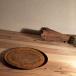  Vintage металлический поддонник 26.5cm раунд tray посадочная машина старый инструмент интерьер 