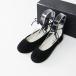  Repetto repetto DEMETER балетки 36# черный 22.5cm замша лодыжка лента Flat [2400015081113]