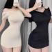  корпус темно синий Mini One-piece тугой kyaba платье party открытый грудь off shoru женский костюмированная игра sexy костюм M размер черный бежевый 