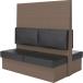  Trusco Nakayama TRUSCOmi-ting bench двойной H1500XW1200XD1150 под дерево ta-k Brown ткань кожа черный MBW54DBLBK время ограничено отметка 10 раз 