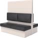 Trusco Nakayama TRUSCOmi-ting bench двойной H1500XW1800XD960 под дерево белый ткань кожа черный MBW56WLBK время ограничено отметка 10 раз 
