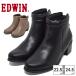 EDWIN boots lady's 11275 Edwin back Zip tea n key heel 
