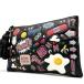  Anya Hindmarch ANYA HINDMARCH George дыра стикер клатч кожа черный чёрный мульти- осень .. Halloween "Семь, пять, три" подарок 