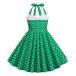  Kids танцевальный костюм точка рисунок retro One-piece 110?150cm A линия лента симпатичный полька-дот летний тонкий Event / презентация костюм симпатичный ребенок платье 