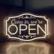 SALUDABLE neon автограф OPEN неоновый свет табличка LED открытый иллюминация USB магазин ( белый )