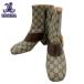  как новый GUCCI Gucci GGs шкив m Blondie лодыжка ботинки Brown #38. магазин ломбард A3772