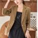  tailored jacket женский весна осень coats -tsu жакет tops длинный рукав внешний надеты .. модный ходить на работу OL бизнес взрослый мода 30 плата 40 плата 