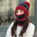  женский шляпа вязаная шапка защита горла "neck warmer" осень-зима модный pompon имеется велосипед лыжи шляпа толстый нежный теплый девочка шляпа вязаная шапка защищающий от холода 
