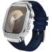 YOFITAR for Apple Watch �o���h�ƃP�[�X�Ɣw�ʃP�[�X��3in1��̌^�f�U�C�� 45mm/44mm apple watc